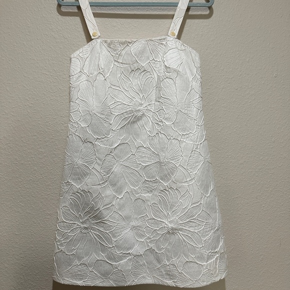J. Crew White Flower Mini Dress - Picture 1 of 3